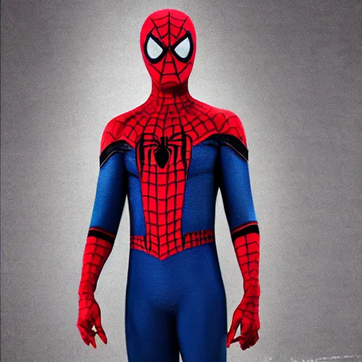 Image similar to spiderman wearing captain america suit, photo