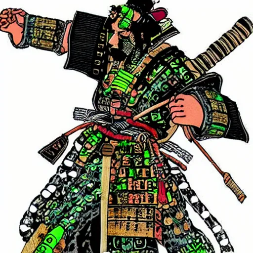 Prompt: acidpunk samurai