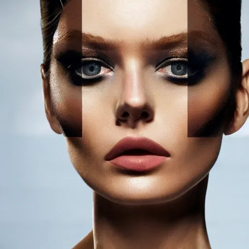 Image similar to Valery Kaufman as a Bond Girl in a James Bond movie still 2010s cinematic, Makeup by Pat McGrath, Greg rutkowski, highly detailed, in the style of cinematic