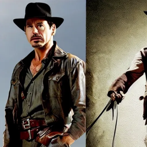 Image similar to robert downey jr as indiana jones