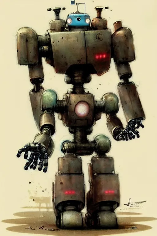 Prompt: ( ( ( ( ( 1 9 5 0 s robot knome mecha. muted colors. ) ) ) ) ) by jean - baptiste monge!!!!!!!!!!!!!!!!!!!!!!!!!!!!!!