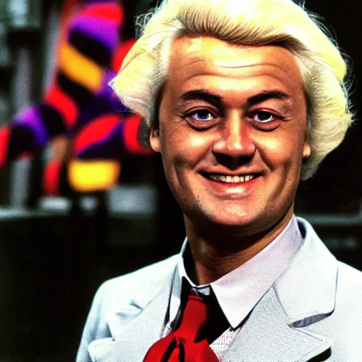 Image similar to geert wilders as willy wonka and the chocolate factory