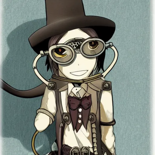 Image similar to a rat with steampunk googles, by Wit Studio