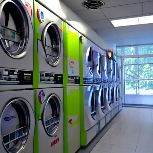 Prompt: futuristic Laundromat