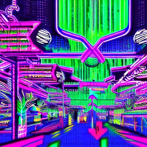 Prompt: acid trip in tokyo raining neon lights detailed concept art 0n 9