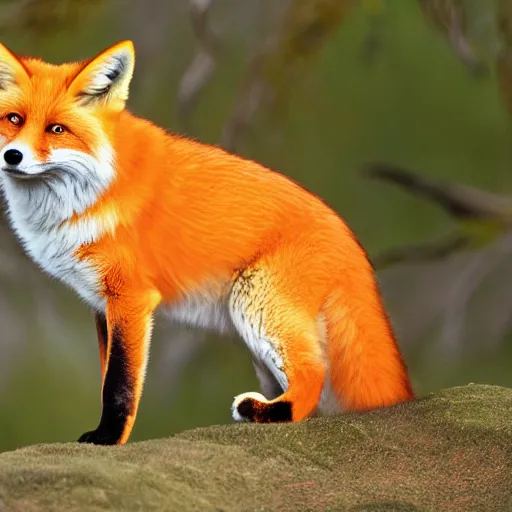 Image similar to a nature photograph of an orange foxcelot