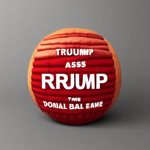 Image similar to donald trump as a ball, round