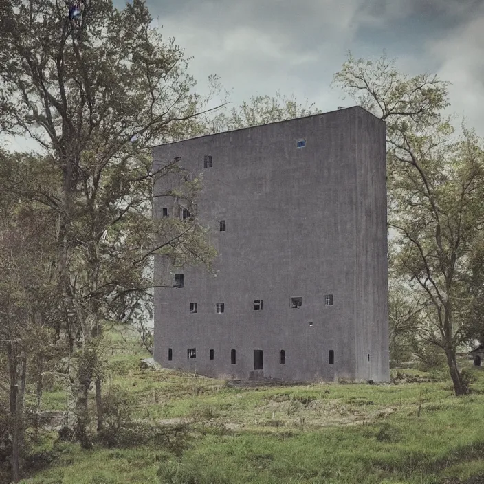 Image similar to a building in a landscape, interesting