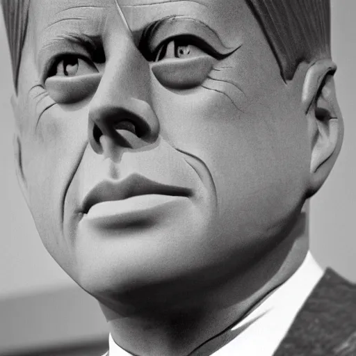 Prompt: jfk close up of face, accurate features