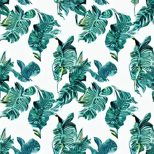 Image similar to exquisite fresh tropical print with beautiful and high resolution elements developed into seamless patterns