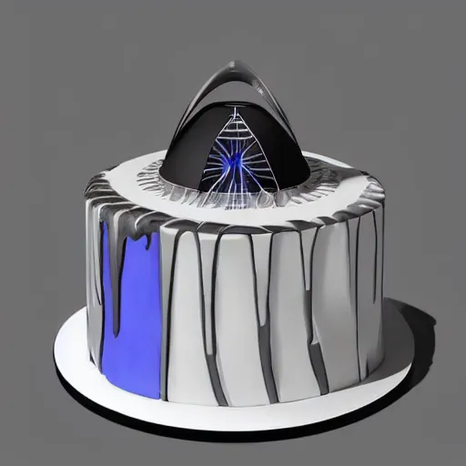Image similar to a futuristic cake, concept