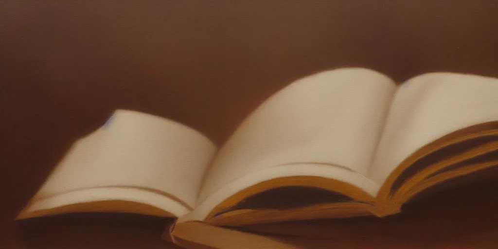 Image similar to an open book, cinematic lighting, detailed oil painting, hyperrealistic, 8k