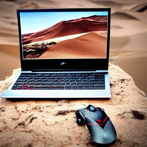 Image similar to Gaming Laptop in desert