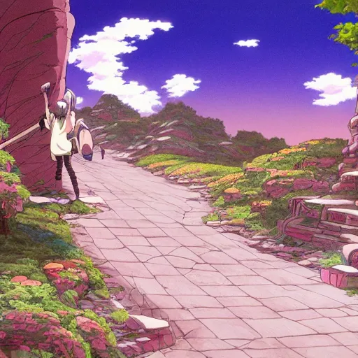 Image similar to gibli studio background anime style background painting, kazuo oga background, hayao miyazaki painting
