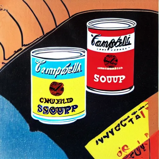 Image similar to cute campbell's soup by warhol sticker