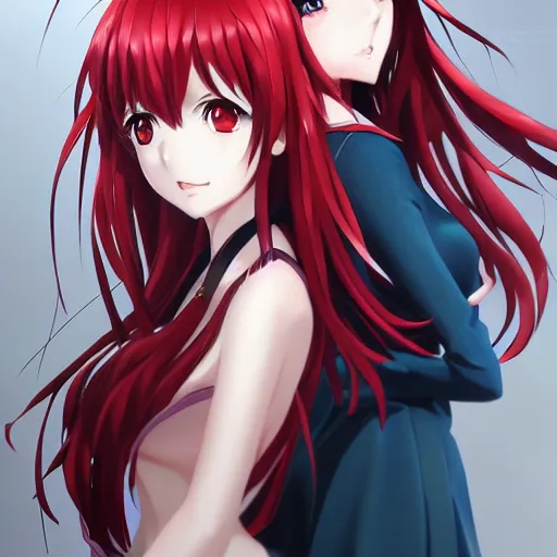 Image similar to anime portrait of Rias Gremory and Mio Naruse as an anime girl by Stanley Artgerm Lau, WLOP, Rossdraws, James Jean, Andrei Riabovitchev, Marc Simonetti, and Sakimichan, trending on artstation