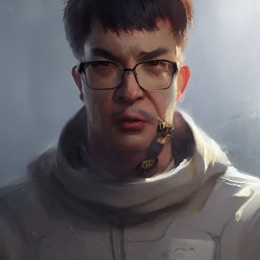 Image similar to protagonist of boomer shooter video game, painted by stanley lau, painted by greg rutkowski, painted by stanley, artgerm, masterpiece, digital art, trending on arts