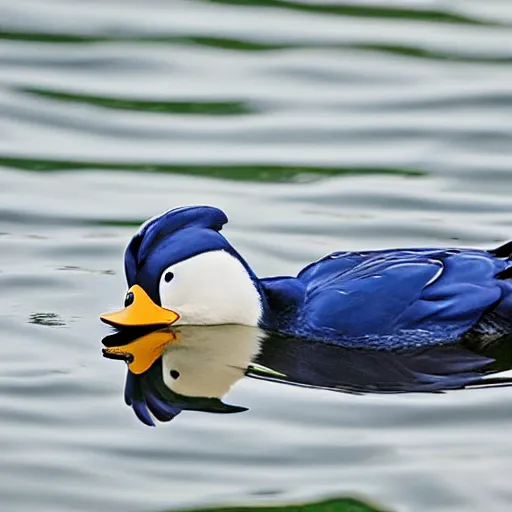 Image similar to real life donald duck, ultra realistic, sharp focus, wildlife photography, award winning photography