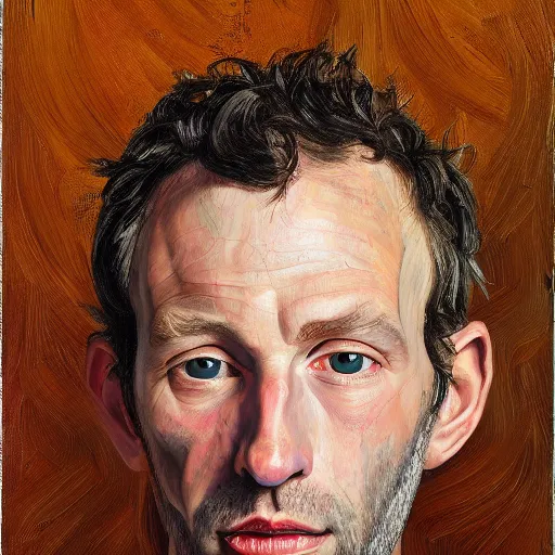 Image similar to high quality high detail painting by lucian freud, hd, portrait of thom york