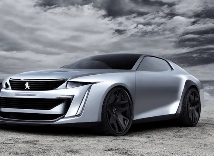 Image similar to modern peugeot muscle car