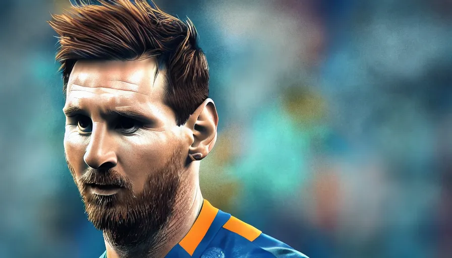 Image similar to Lionel Messi sign at Manchester City, hyperdetailed, artstation, cgsociety, 8k