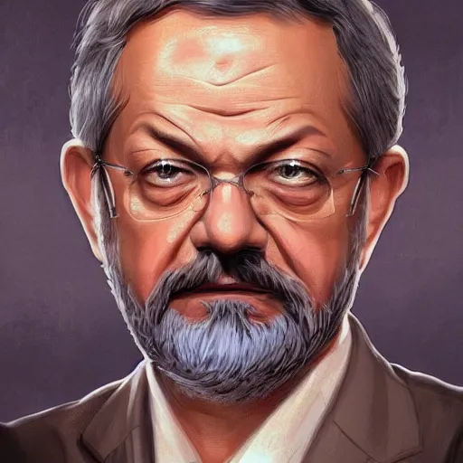 Image similar to presidente lula behind bars in jail, luiz inacio lula da silva. intricate, elegant, highly detailed, digital painting, artstation, concept art, sharp focus, illustration, by justin gerard and artgerm, 8 k