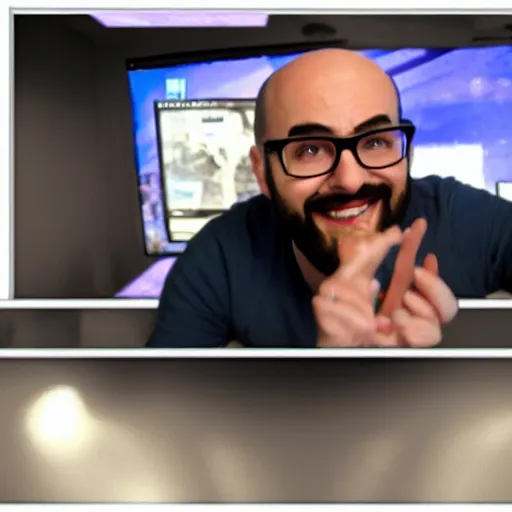 Image similar to vsauce doing a pro gamer move