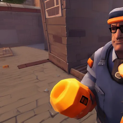 Image similar to Steve Carell in Team Fortress 2, gameplay, 8k, HD