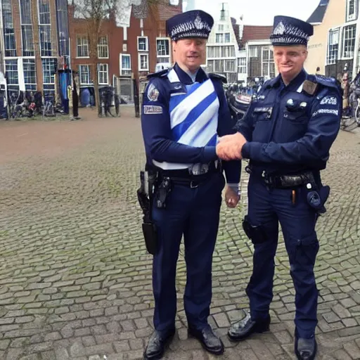 Prompt: dutch police being nice
