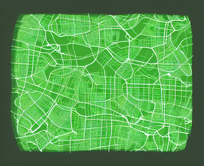 Image similar to top down 2d vector map with black background and green islands
