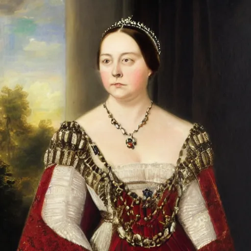 Prompt: portrait of young queen victoria