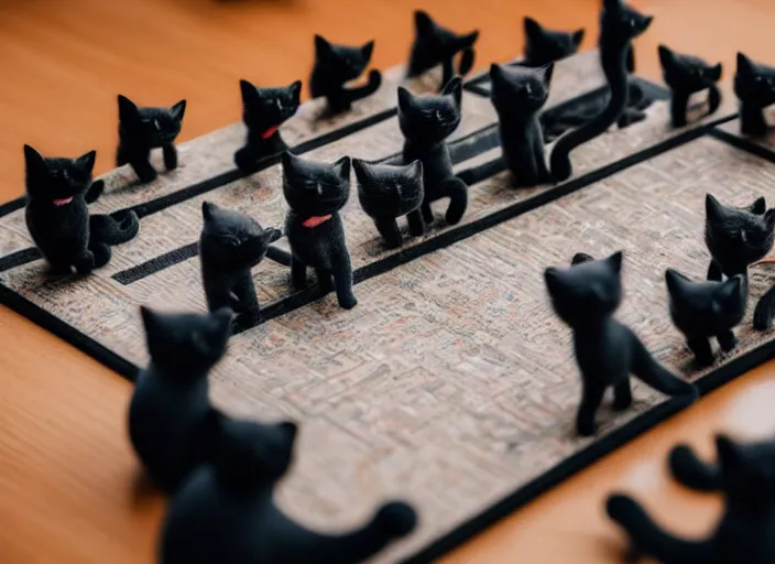 Image similar to photo of a cats board meeting of cats in suits. Highly detailed 8k. Intricate. Sony a7r iv 55mm. Stock photo.