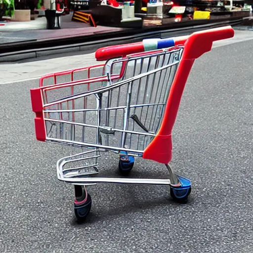 Prompt: smart shopping cart vivid revolutionary