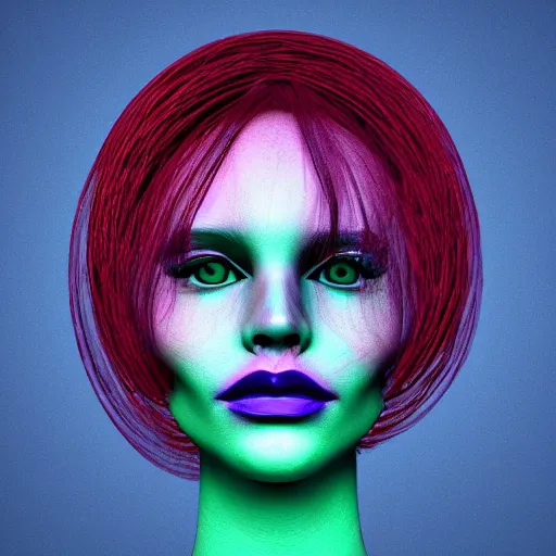 Prompt: abstract 3d female portrait