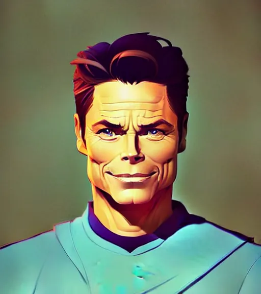 Image similar to icon stylized minimalist rob lowe as margarine, loftis, cory behance hd by jesper ejsing, by rhads, makoto shinkai and lois van baarle, ilya kuvshinov, rossdraws global illumination