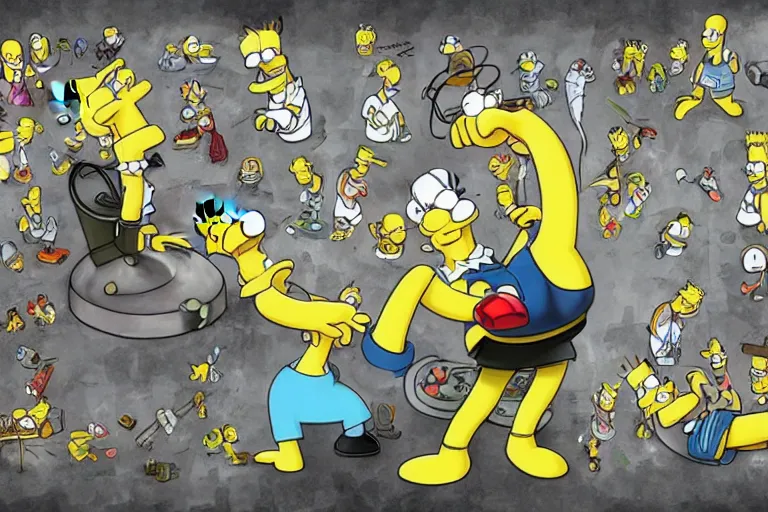 Homer Simpson Epic Mickey Concept Art Stable Diffusion Openart