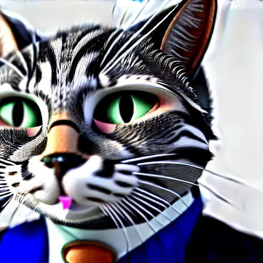 Image similar to anthropomorphic cat donald rumsfeld, photo, detailed, 4 k