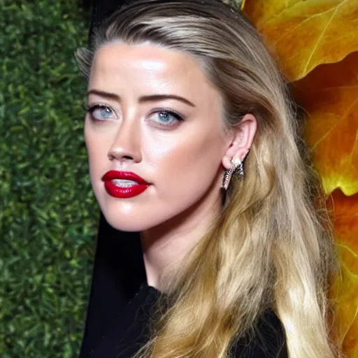 Image similar to gourd shaped like the face of amber heard hybrid intercross mix as a gourd