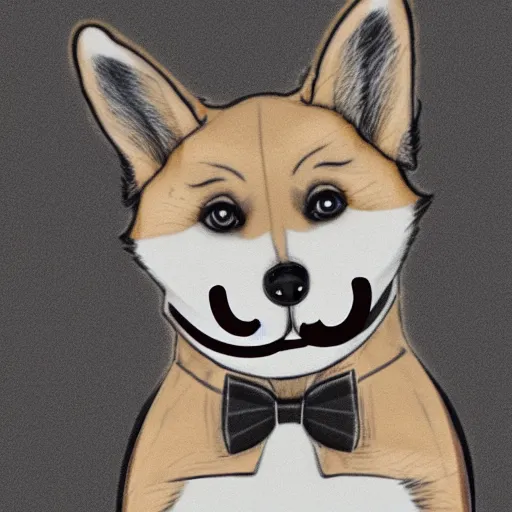 Prompt: a cartoon portrait of a hipster shibu inu with a moustache. realistic. photo. photorealistic. detailed. high quality. high resolution. lossless quality. lossless. 8 k. hdr. 4 k. 8 k resolution. 1 6 k resolution