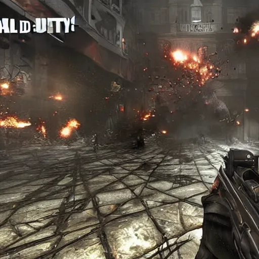 Prompt: trump in call of duty world at war zombies