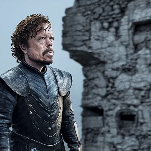 Image similar to Elon Musk as Tyrion Lannister, still from Game of Thrones, tv show, detailed, 4K