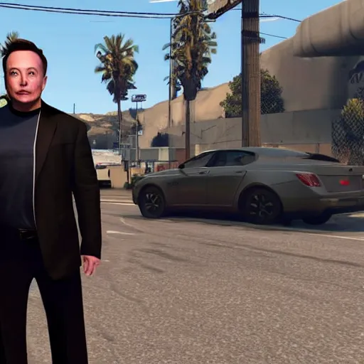 Image similar to elon musk in gta v