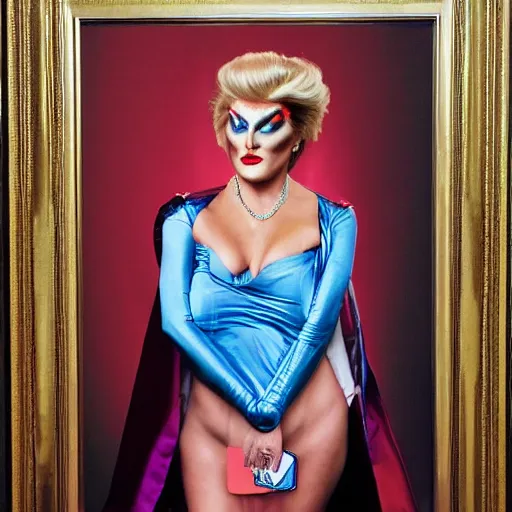 Image similar to david lachapelle portrait of donald trump in full drag