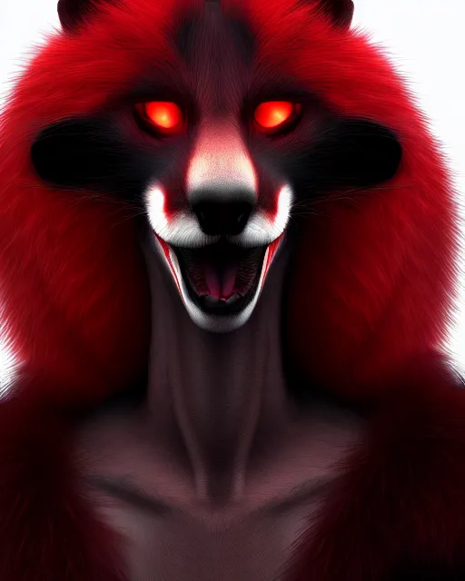 Image similar to furry - male - red - black - weasel - necromancer - fursona uhd ue 5 visual novel pc game expressions, photorealistic