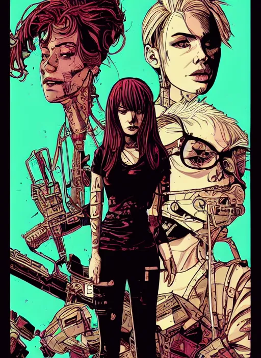 Image similar to alternative girl portrait by laurie greasley, xsullo and tristan eaton