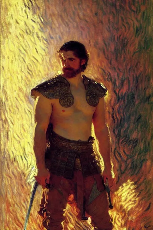 Image similar to attractive male, kawaii, game of thrones, painting by, gaston bussiere, craig mullins, j. c. leyendecker, claude monet