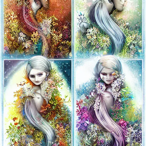 Prompt: four seasons ethereal magical enchanting beautiful detailed intricate high definition deviantart