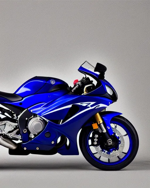 Prompt: 2 0 0 1 yamaha r 1, blue, studio lighting, photo, extremely detailed, artistic photography, 8 k, trending, very accurate,