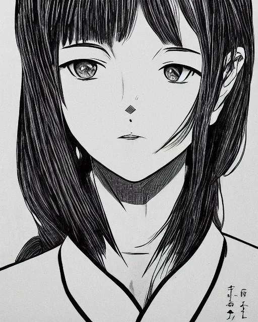 Image similar to Portrait, shoujo manga girl, strong outline, black and white, by Riyoko Ikeda, takemiya keiko