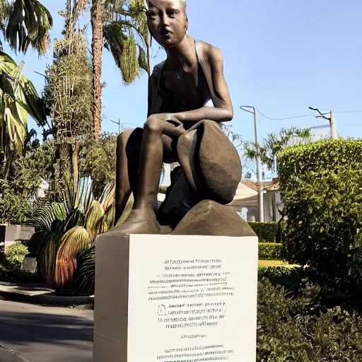 Prompt: a photograph of a beautiful Walter Yeo sculpture in Los Angeles